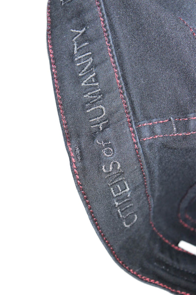 Citizens of Humanity Women Skinny Black Mid Rise Cotton Jeans Size 25