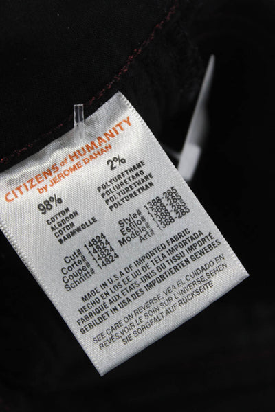 Citizens of Humanity Women Skinny Black Mid Rise Cotton Jeans Size 25