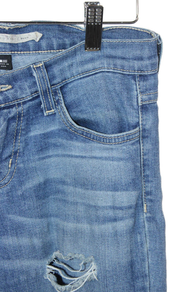 Flying Monkey Womens Skinny Blue Mid Rise Cotton Blend Jeans Size 25