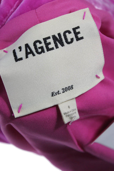L'Agence Women Blazer Pink Button Long Sleeve Size 6