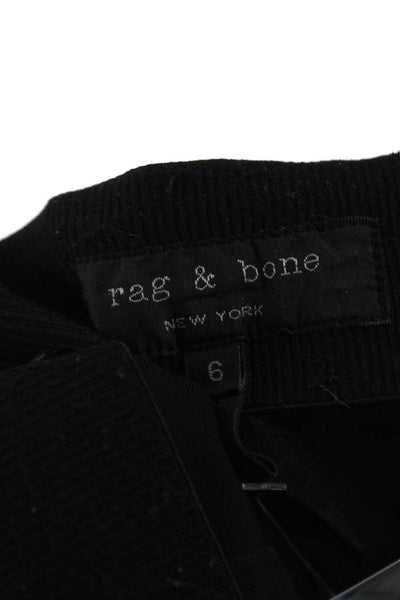 Rag & Bone Womens Ankle Leggings Black Cotton Blend Size 6