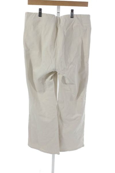 SPRWMN Womens Beige High Rise Dress Pants Zip Size L