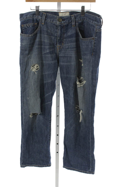 Current/Elliott Women Boyfriend Jeans Blue Mid Rise Size 29