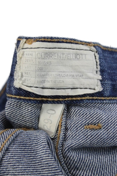 Current/Elliott Women Boyfriend Jeans Blue Mid Rise Size 29