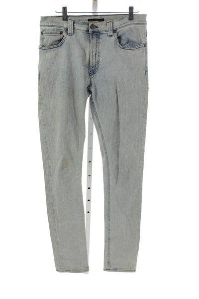 Nudie Jeans Co Mens Skinny Jeans Blue Cotton Zip Size 31