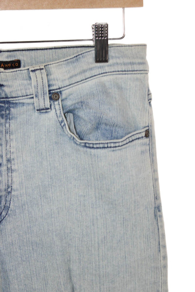 Nudie Jeans Co Mens Skinny Jeans Blue Cotton Zip Size 31