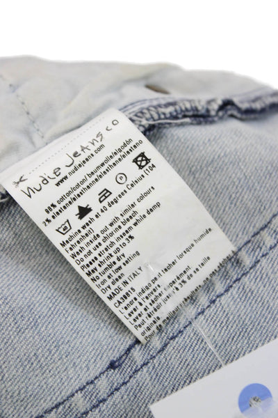 Nudie Jeans Co Mens Skinny Jeans Blue Cotton Zip Size 31