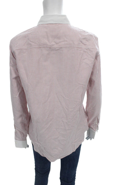 Brooks Brothers Womens Collared Striped Supima Cotton Button-Up Shirt Size 12