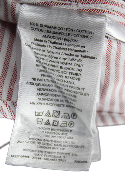 Brooks Brothers Womens Collared Striped Supima Cotton Button-Up Shirt Size 12