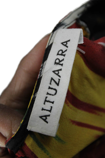 Altuzarra Women Silk Geometric Halter Tunic Multicolor Size 40