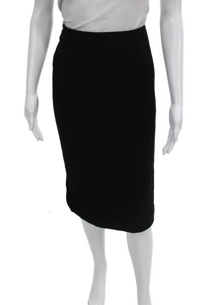Dolce & Gabbana Women Straight Pencil Viscose Black Knee Length Skirt Size 42