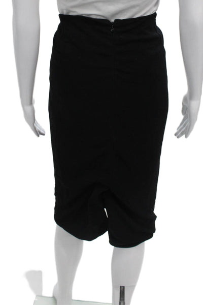 Dolce & Gabbana Women Straight Pencil Viscose Black Knee Length Skirt Size 42