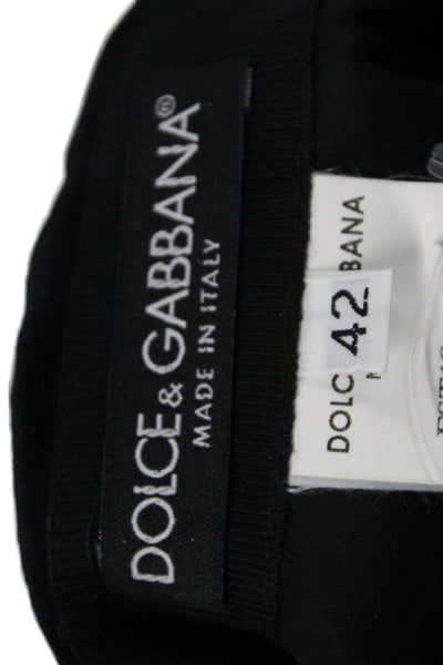 Dolce & Gabbana Women Straight Pencil Viscose Black Knee Length Skirt Size 42