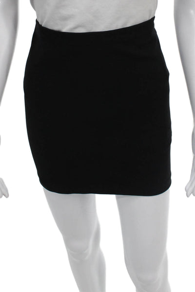 The Row Women Mini Skirt Black Polyester Pull On Size 2