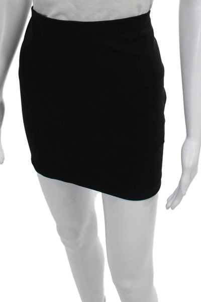 The Row Women Mini Skirt Black Polyester Pull On Size 2