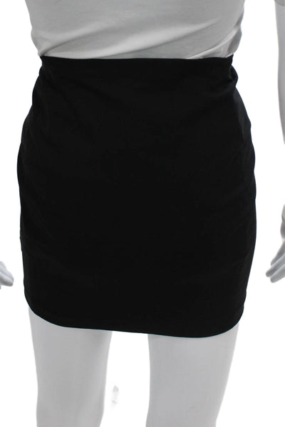 The Row Women Mini Skirt Black Polyester Pull On Size 2