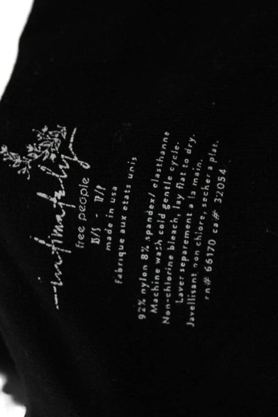 Intimately Free People Womens Cropped Mock Neck Tank Black Size XS