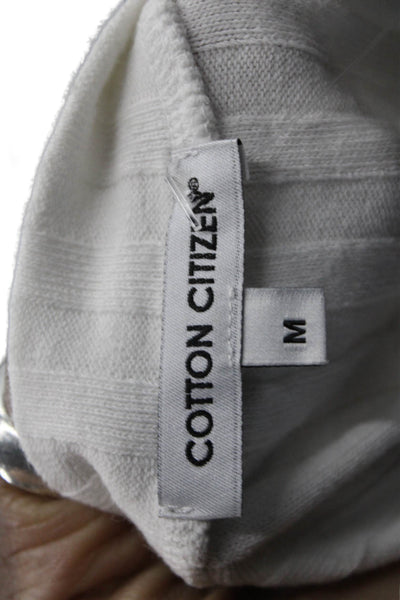 Cotton Citizen Women Cropped Tank White Sleeveless Crew Neck Size M