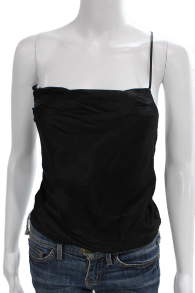 Zara Women One Shoulder Modal Tank Black Size XS