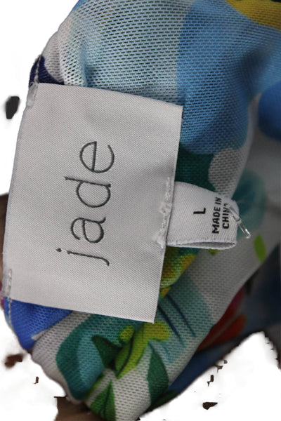Jade Women Floral Multicolor Sleeveless Tank Polyester Size L