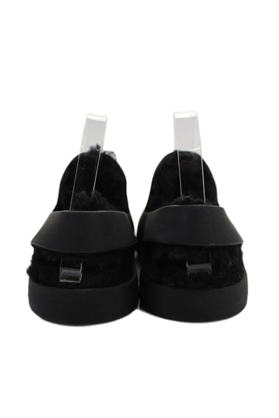 Bottega Veneta Womens Shearling Lined Puddle Slingbacks Flats Black Size 39 9