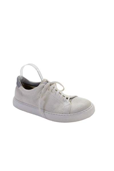 Brunello Cucinelli Mens Lace Up Low Top Sneakers White Size 42 12