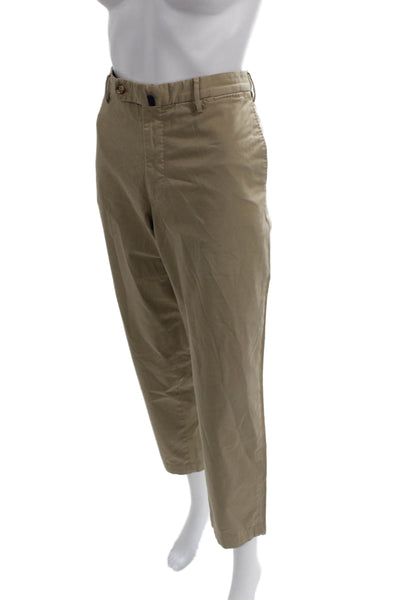 Incotex Mens Chino Pants Beige Cotton Button Size 46