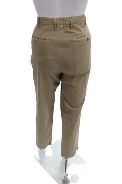 Incotex Mens Chino Pants Beige Cotton Button Size 46
