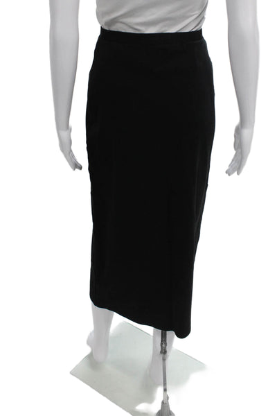 Ounce Womens Straight Pencil Midi Skirt Black Pull On Size S
