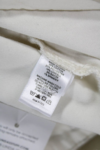 1 State Womens Basic Jacket White Long Sleeve Button Size L