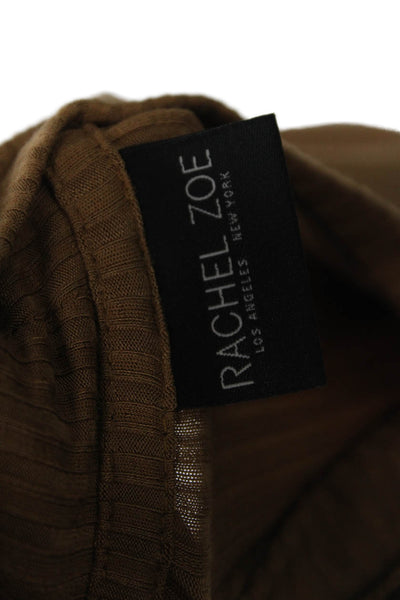 Rachel Zoe Womens Basic Brown Modal Mock Neck Sleeveless Tank Size S