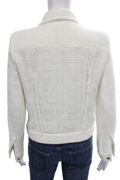 IRO Womens White Button Basic Jacket 100% Cotton Long Sleeve Size S