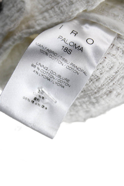 IRO Womens White Button Basic Jacket 100% Cotton Long Sleeve Size S
