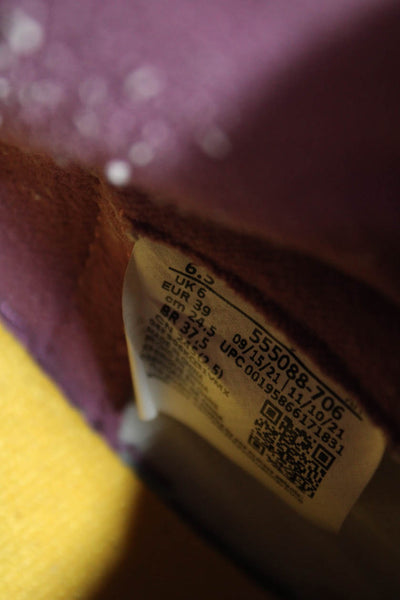 Nike Womens Air Jordan 1 Retro High OG Sneakers Purple Yellow Size 6.5