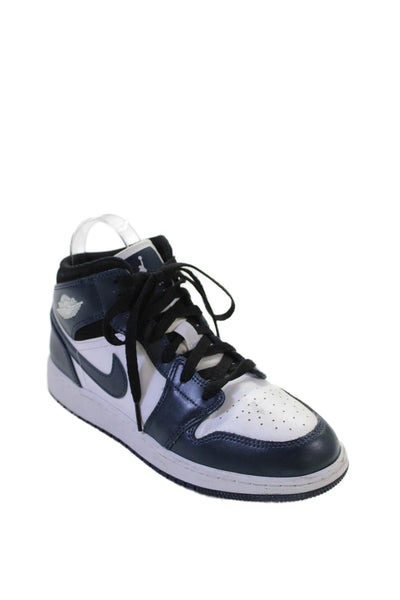 Nike Womens Air Jordan 1 Retro High OG Sneakers Purple Yellow Size 6.5