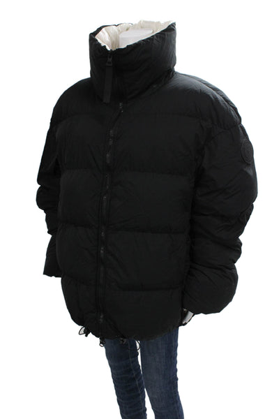 Canada Goose Unisex Adults Puffer Jacket Black Polyamide Zip Winter Size L