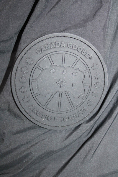 Canada Goose Unisex Adults Puffer Jacket Black Polyamide Zip Winter Size L