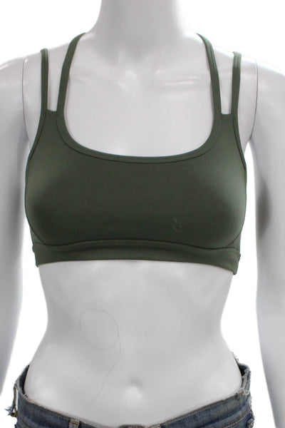 Beyond Yoga Women's Scoop Neck Sleeveless Sport Bra Olive Green Size S