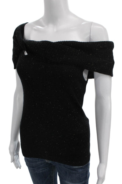 Autumn Cashmere Womens Cashmere Cowl Neck Pullover Sweater Black Size S