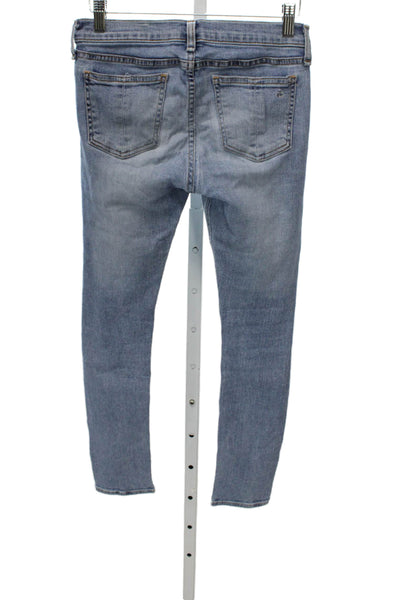 Rag & Bone Womens Skinny Jeans Blue Mid Rise 25in Inseam Size 25