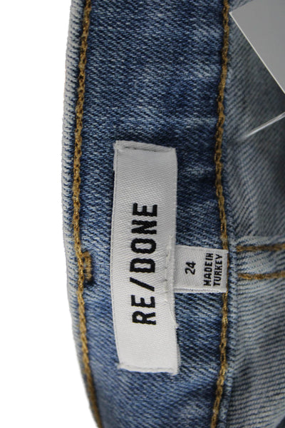 Re/Done Women Skinny Jeans Blue Cotton Size 24