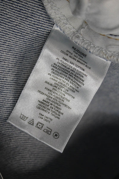 Re/Done Women Skinny Jeans Blue Cotton Size 24