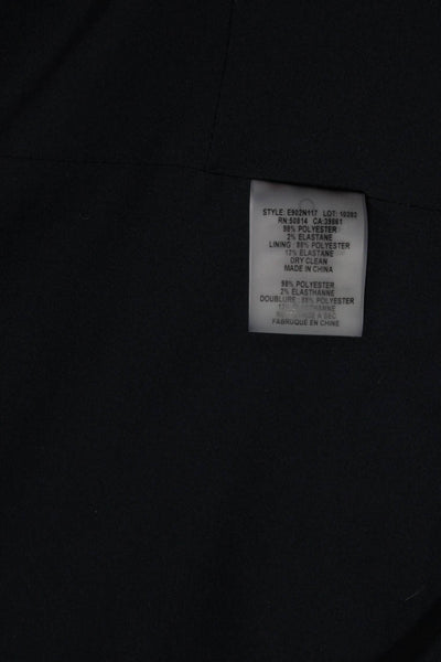 Elie Tahari Women Pea Coat Black Button Long Sleeve Size 2