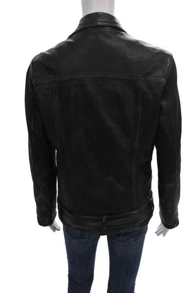 Liebeskind Womens Biker Lamb Leather Jacket Black Zip Size XS