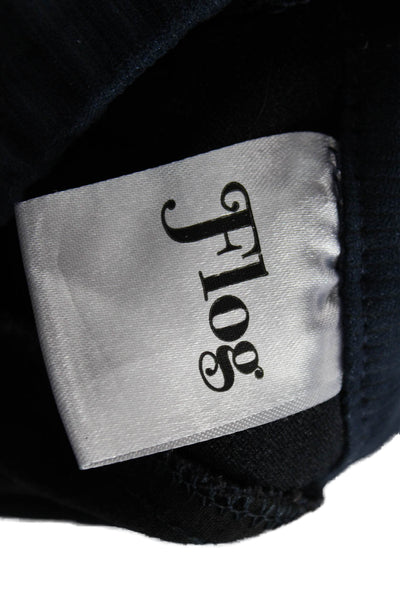 Flog Womens Blue Jogger Pants Drawstring Cotton Blend Size 30