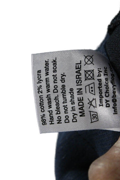 Flog Womens Blue Jogger Pants Drawstring Cotton Blend Size 30