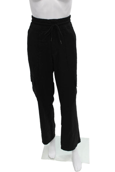 Flog Womens Black Cargo Pants Cotton Blend Drawstring Inseam 28 Size 29