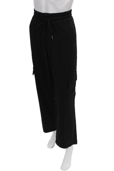 Flog Womens Black Cargo Pants Cotton Blend Drawstring Inseam 28 Size 29