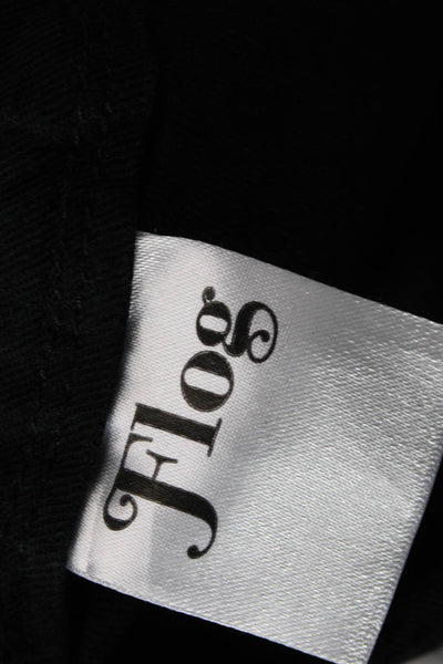 Flog Womens Cargo Pants Black High Rise Pull On 98% Cotton Size 28