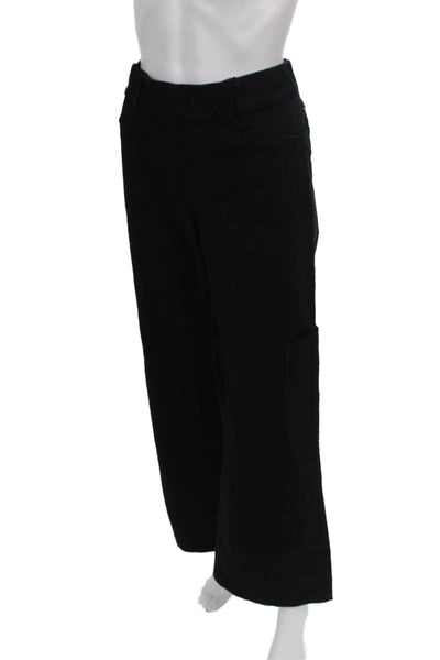 Flog Womens Cargo Pants Black Pull On 98% Cotton 2% Lycra Size 29